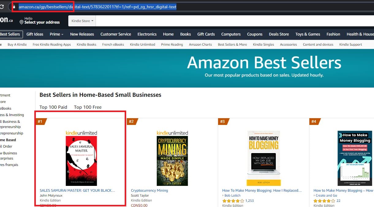 #1 Amazon Best Seller Canada
