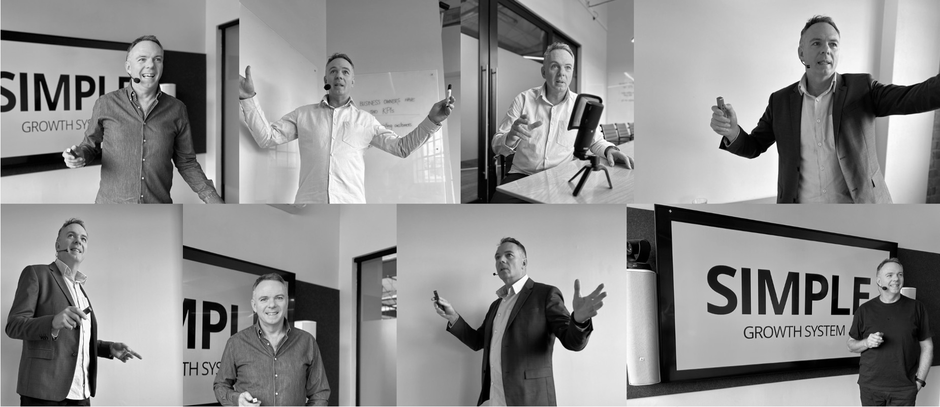 Kevin D’Ambros-Smith presenting to a room of business owners