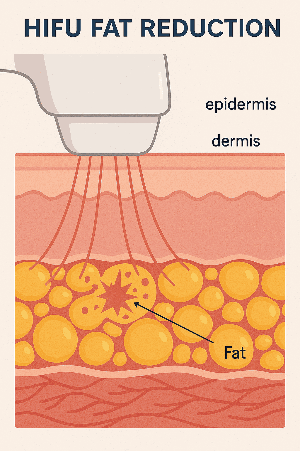 HIFU Cool Body Contouring Illustration