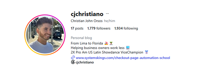 Christian John proof screenshot
