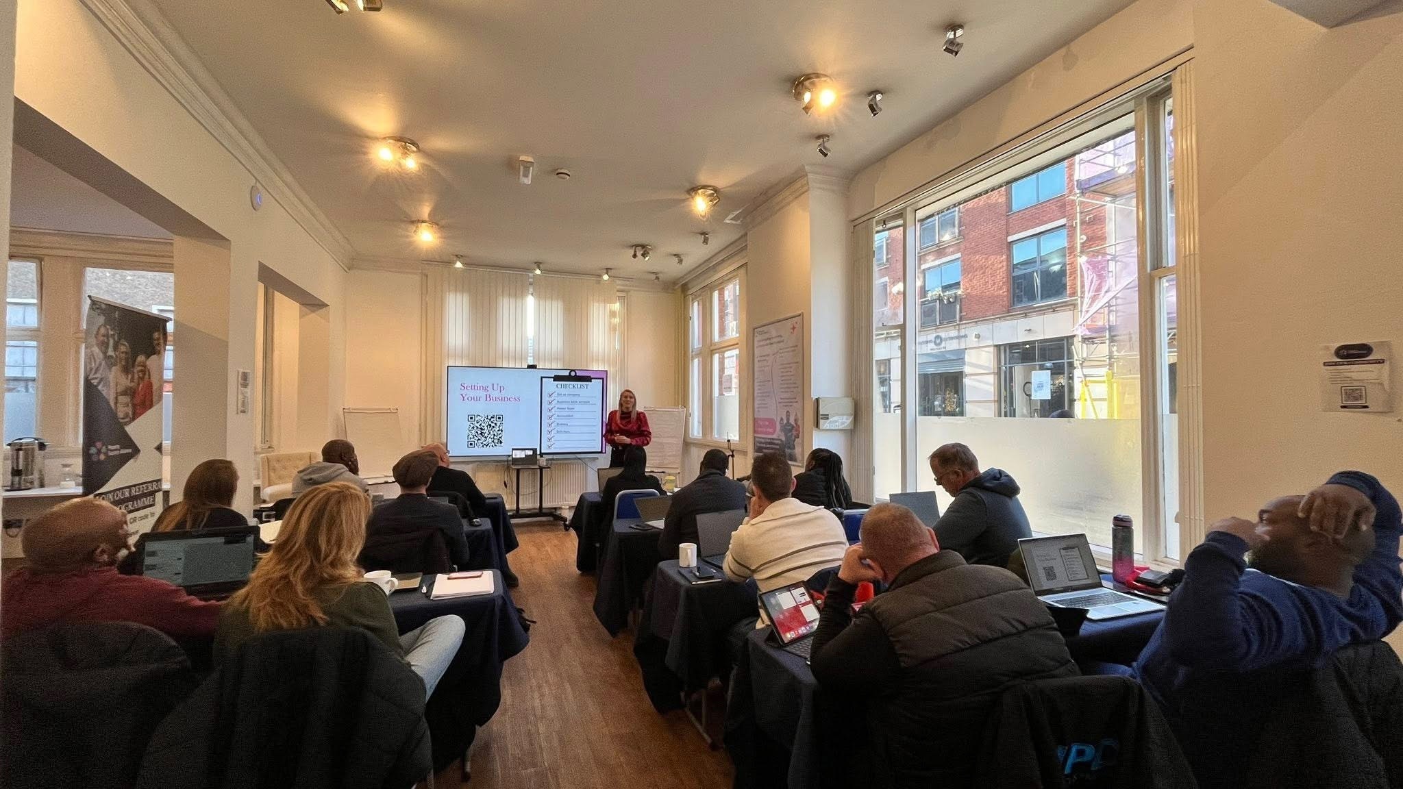 Delegates learning about setting up a business
