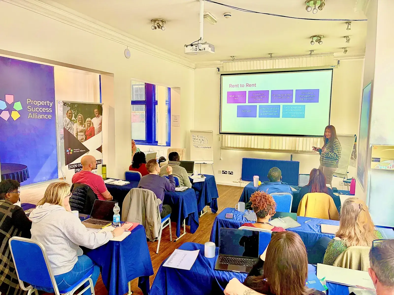 Delegates taking part in a practical Property Success Alliance property workshop