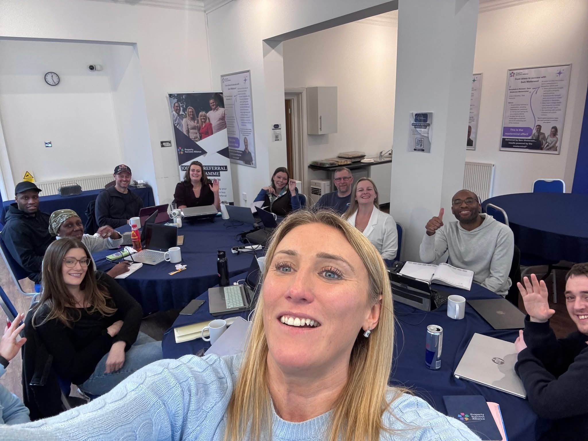 Group selfie during a workshop