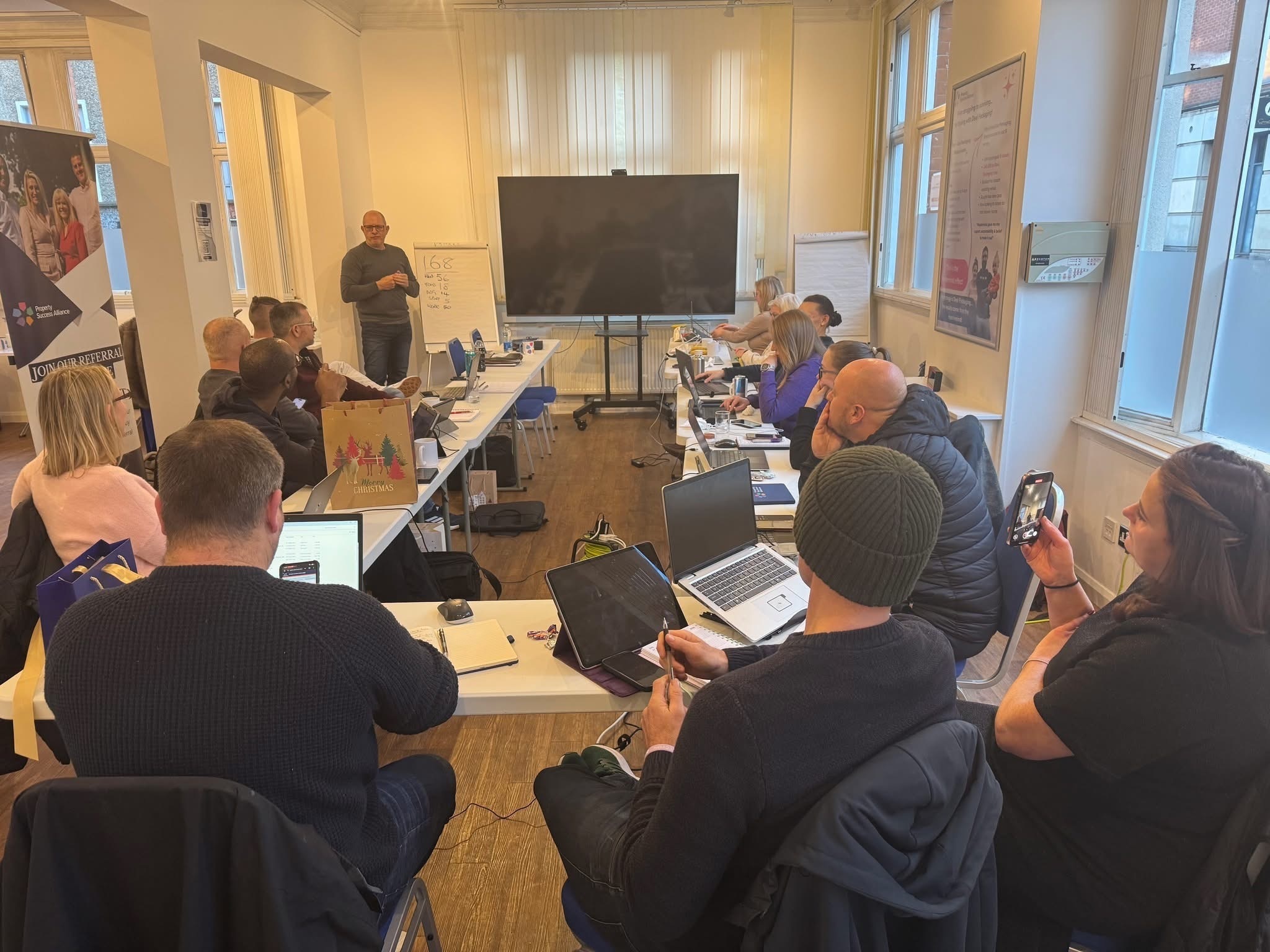Group workshop around tables