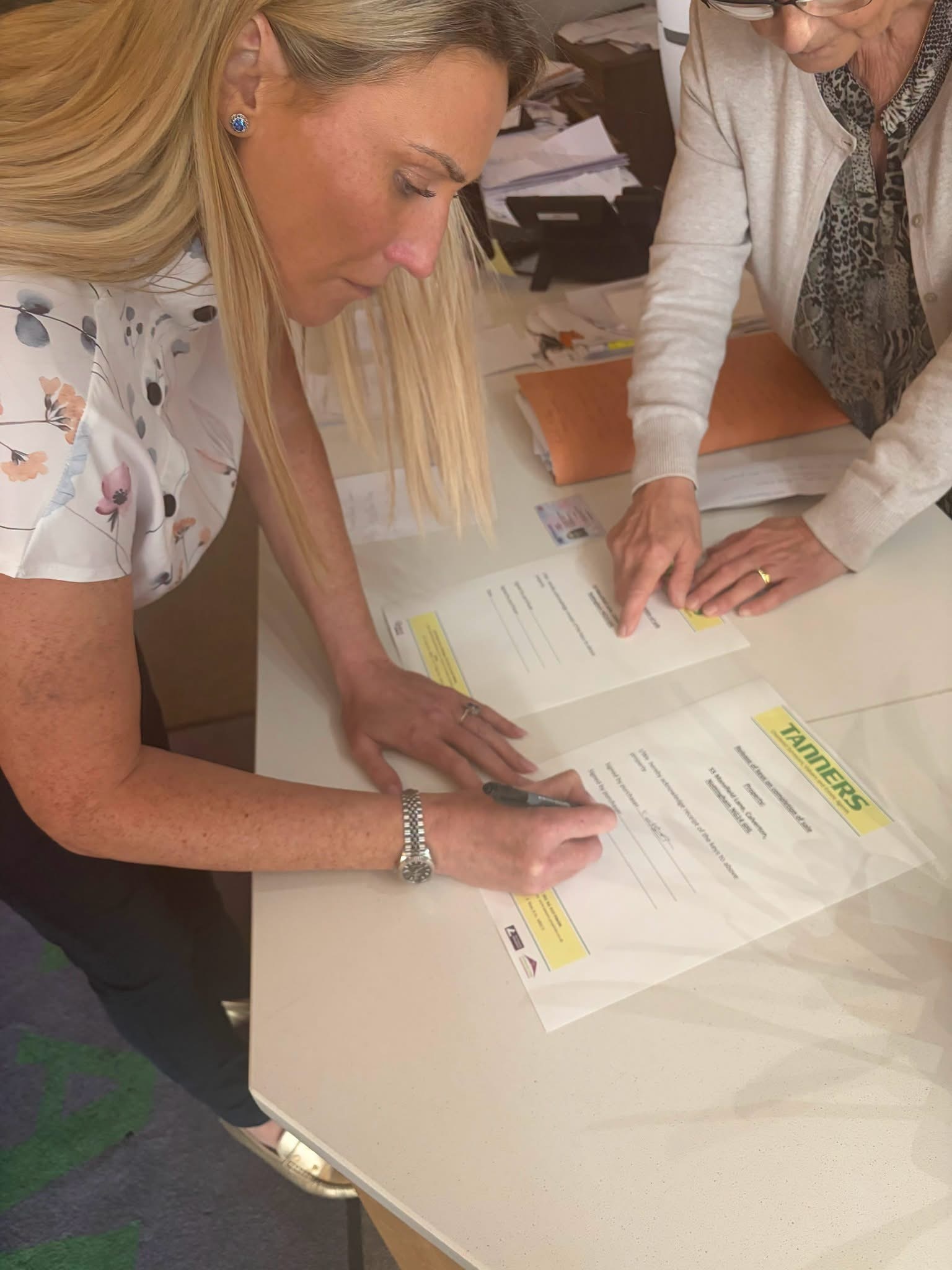 Signing property paperwork