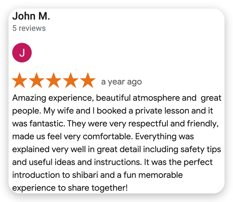 Original Google review from John M.