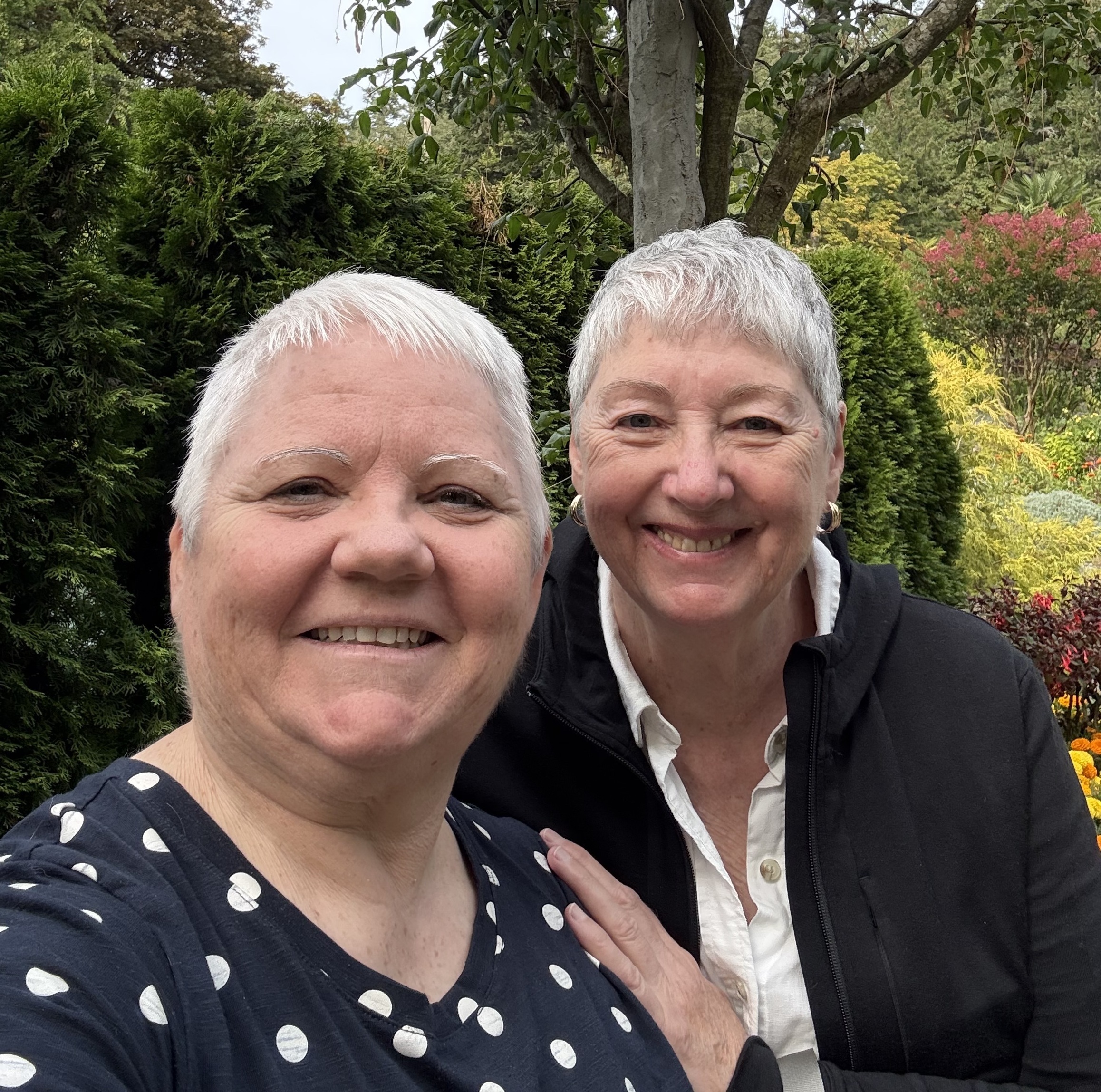 Alison Stewart and H. Hunter Dickson, co-founders of Xponential Mentor at Butchart Gardens