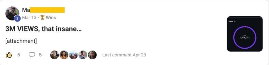 Member post screenshot