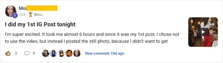 Member post screenshot