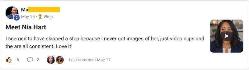 Member post screenshot