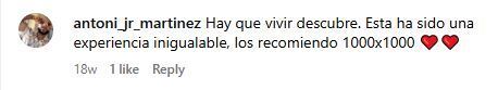 Comentario de @antoni_jr_martinez en Instagram