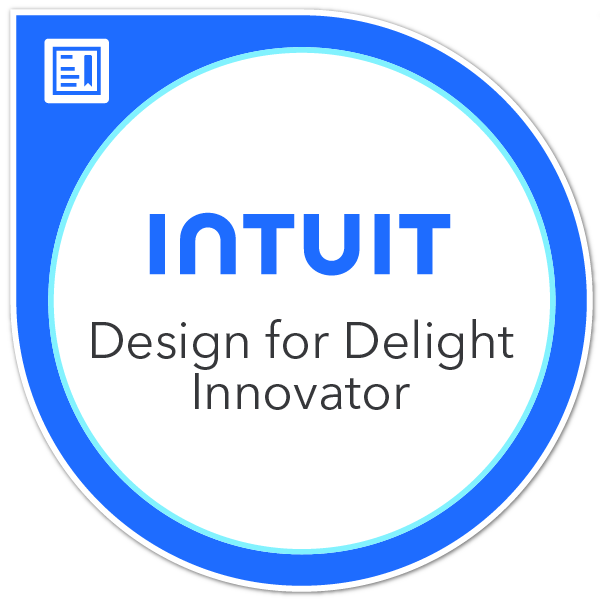 Intuit Design for Delight badge