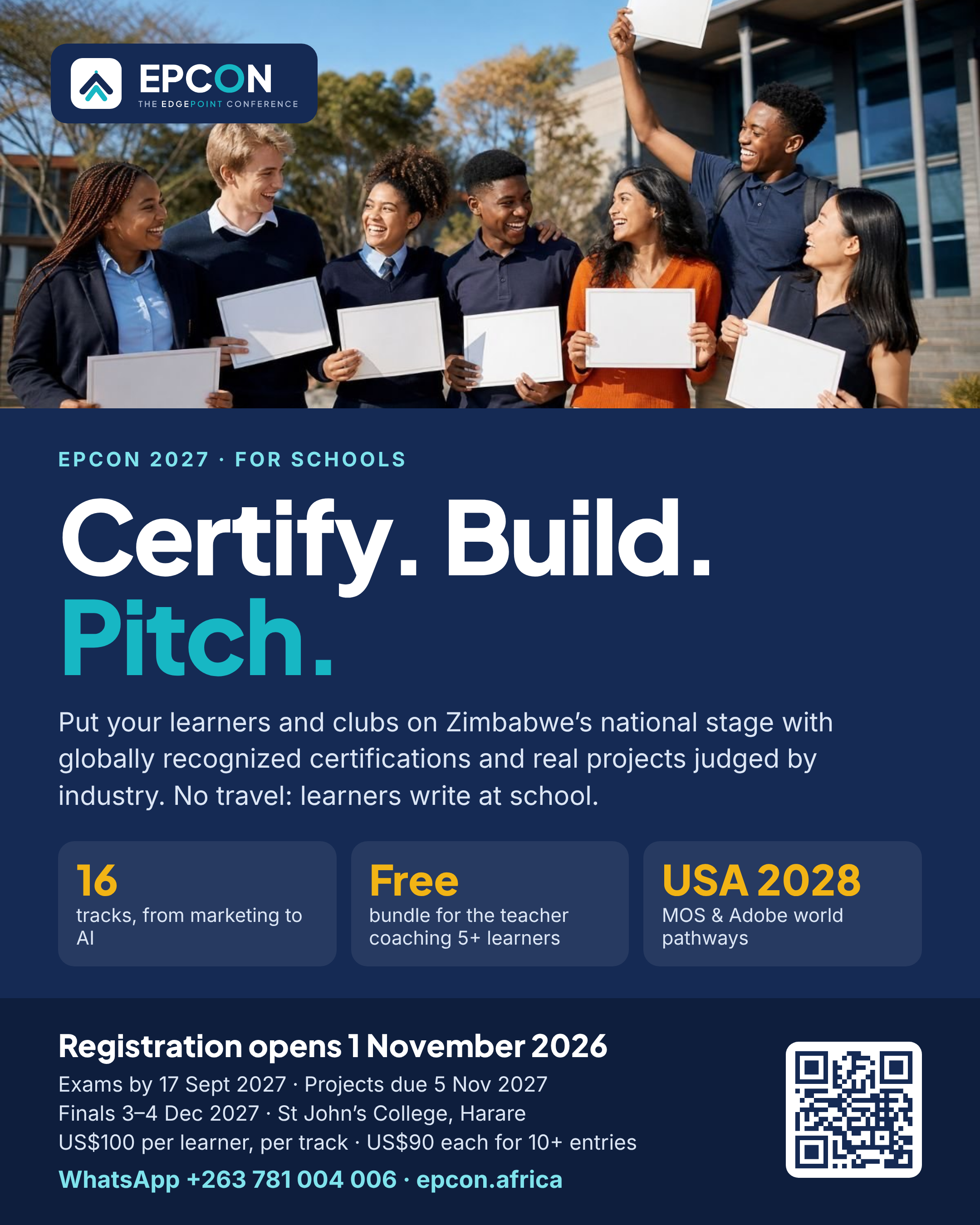 EPCON 2027 schools e-flyer for a WhatsApp post