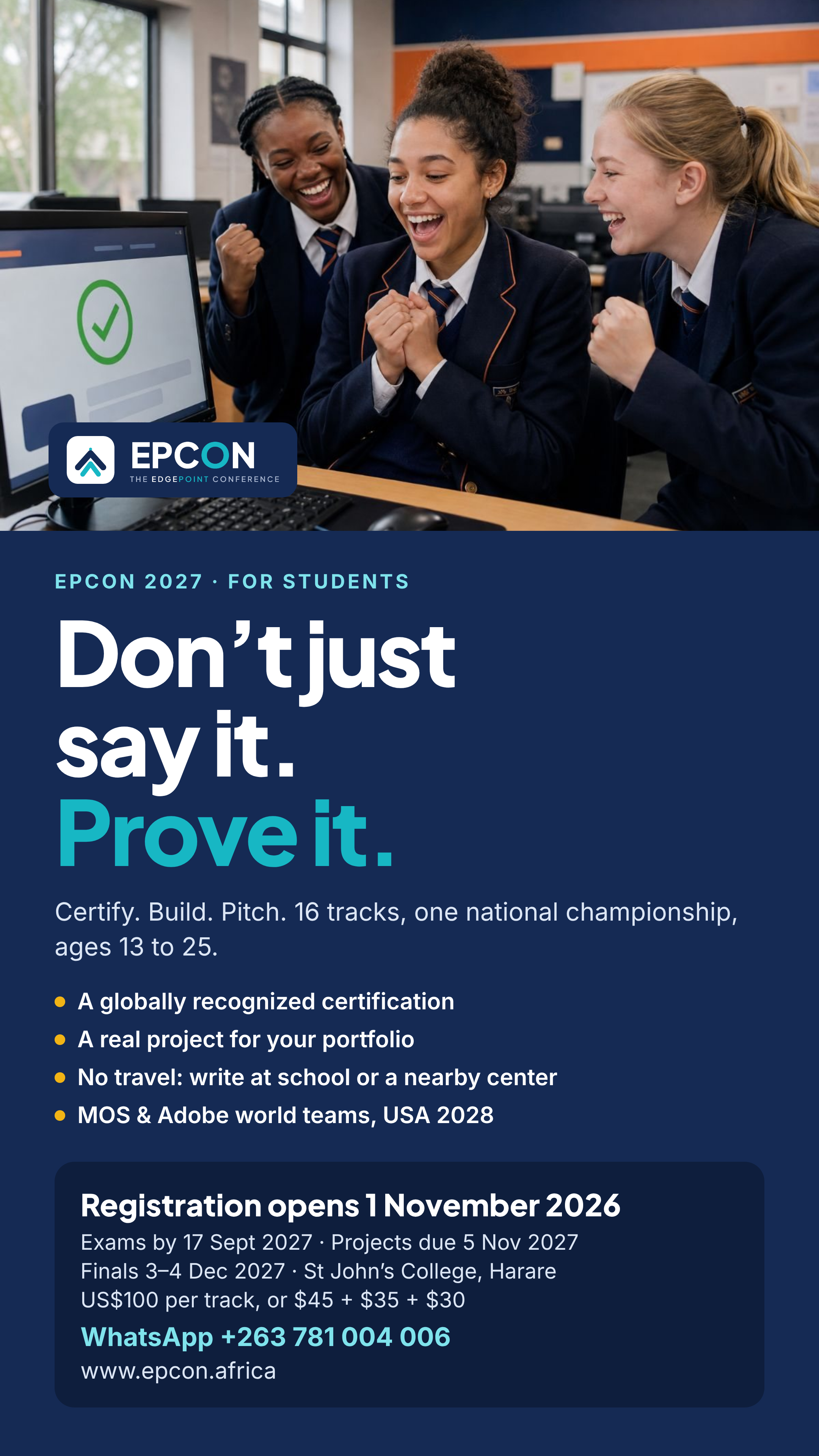 EPCON 2027 students e-flyer for WhatsApp Status