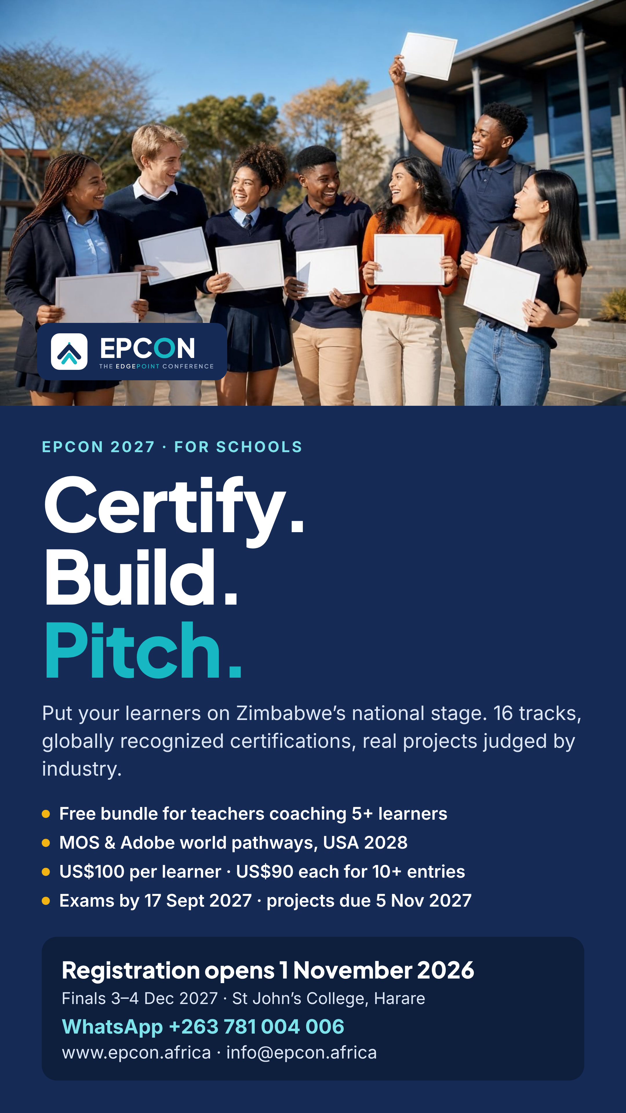 EPCON 2027 schools e-flyer for WhatsApp Status