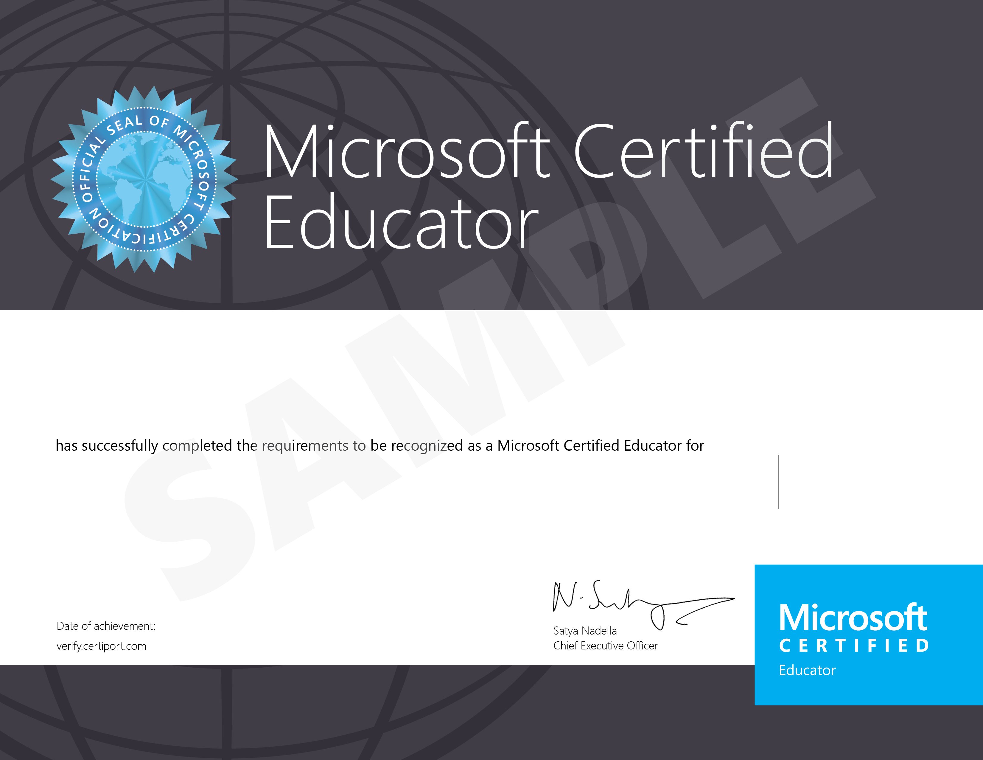 Microsoft Certified Educator Certificate