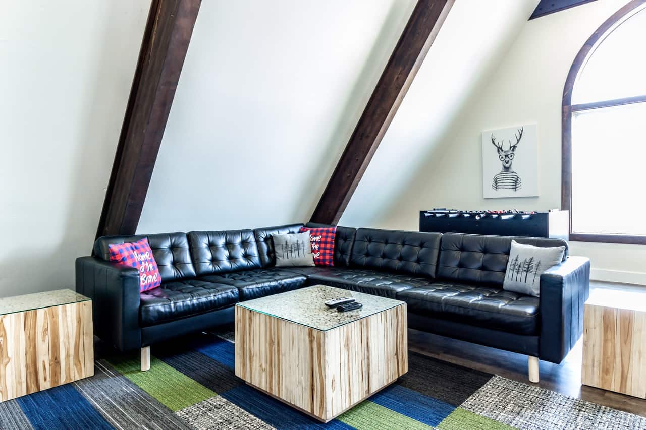modern furniture in lounge room