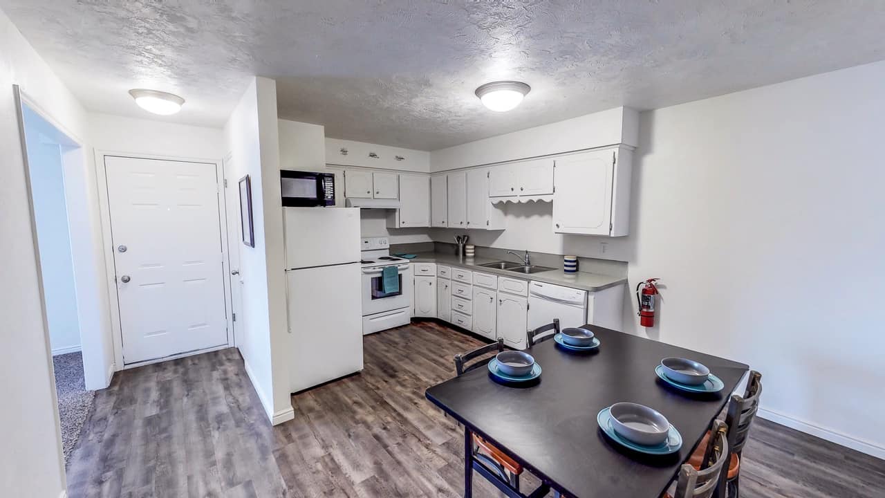 kitchen and dining