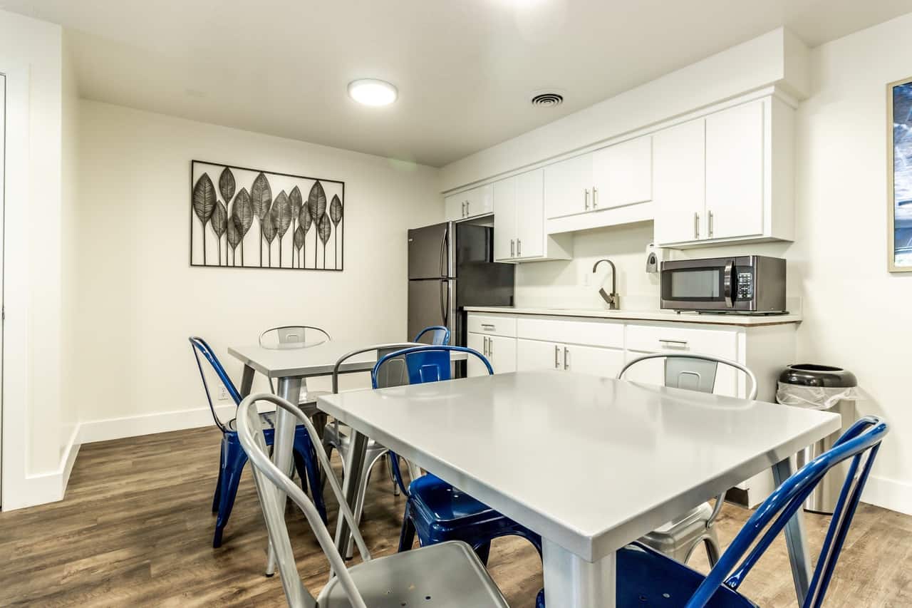 spacious dining area