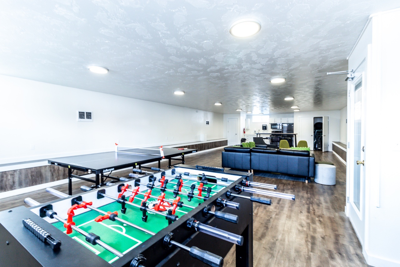 foosball and ping pong