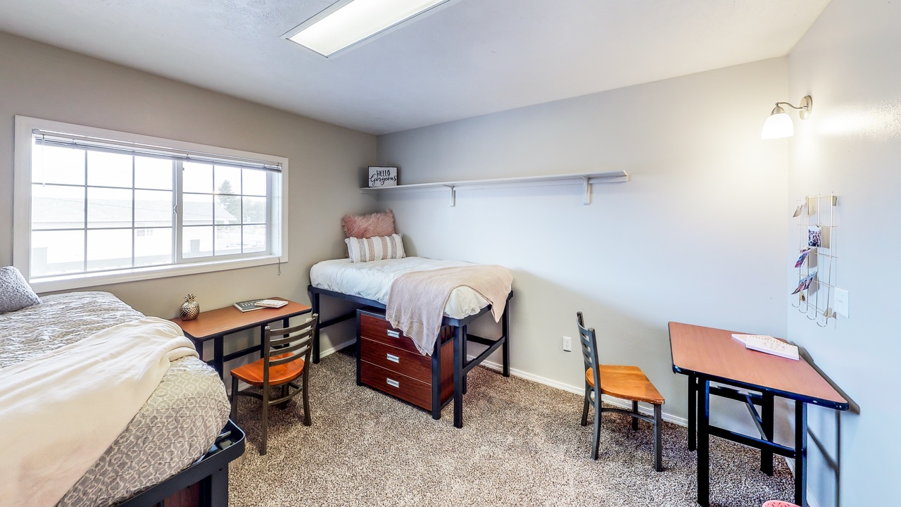 shared rooms with desks