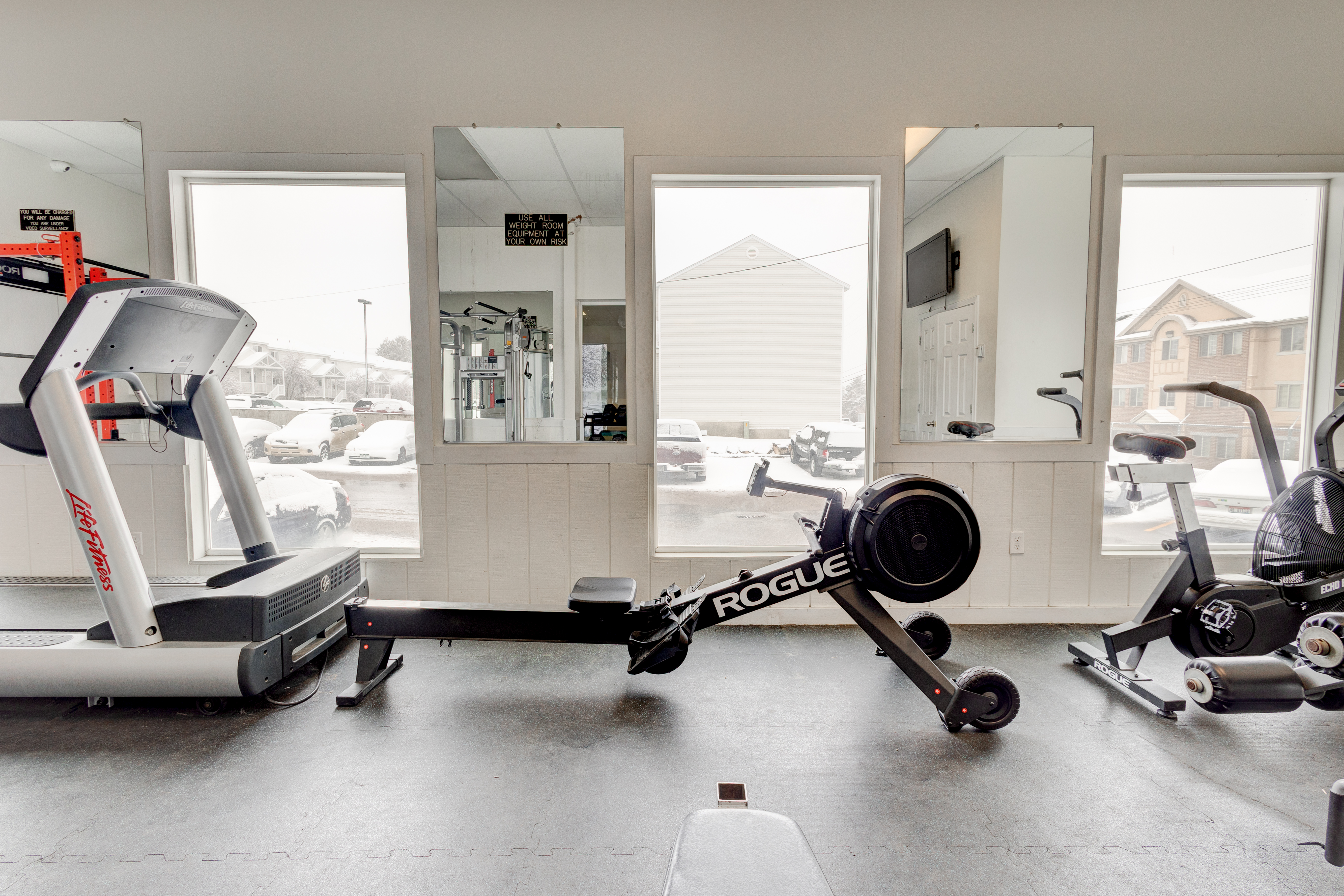 treadmill and rowing machine